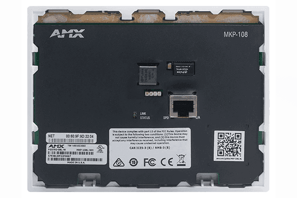 AMX MKP-108L-BL Massio Keypad 8-button (Black) - FG5793-08L-BL - Creation Networks