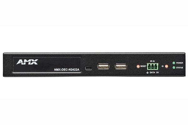AMX NMX-DEC-2422A JPEG 2000 4K60 4:4:4 & HDR Video Over IP Decoder, Stand Alone with POE+, KVM, & AES67, Stand-alone - Creation Networks