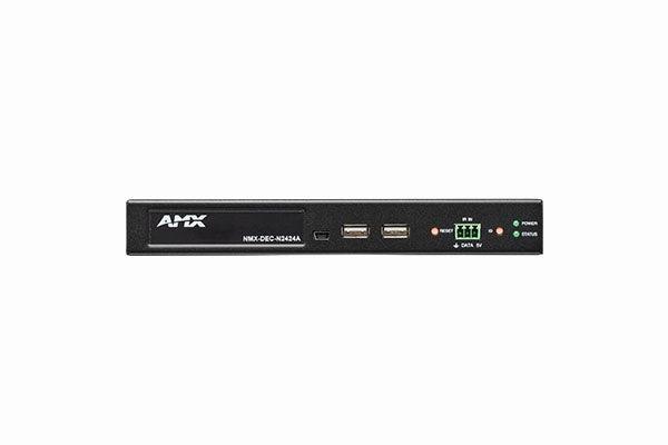AMX NMX-DEC-N2424A JPEG 2000 4K60 4:4:4 & HDR Video Over IP Decoder, Stand Alone with POE+, KVM, & AES67, Stand-alone - Creation Networks