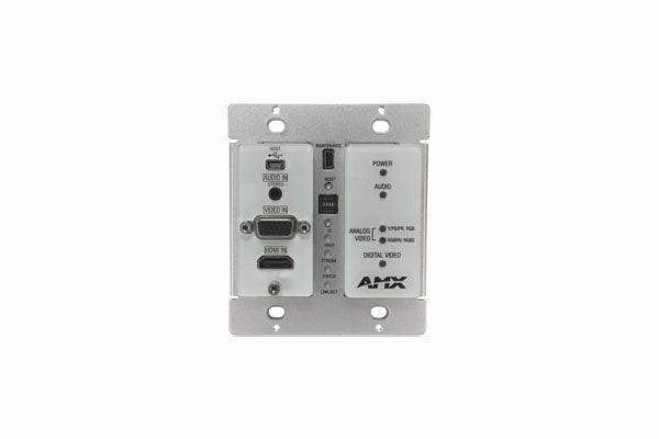 AMX NMX-ENC-N1115-WP-BL N1000 Series AV Over IP Decor Style Wallplate Encoder with KVM in Black - Creation Networks