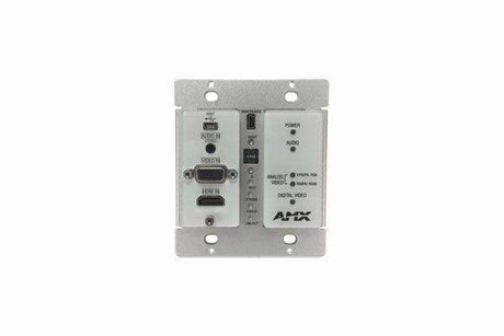 AMX NMX-ENC-N1115-WP-BL N1000 Series AV Over IP Decor Style Wallplate Encoder with KVM in Black - Creation Networks