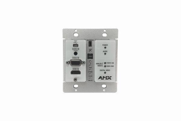 AMX NMX-ENC-N1115-WP-BL N1000 Series AV Over IP Decor Style Wallplate Encoder with KVM in Black - Creation Networks
