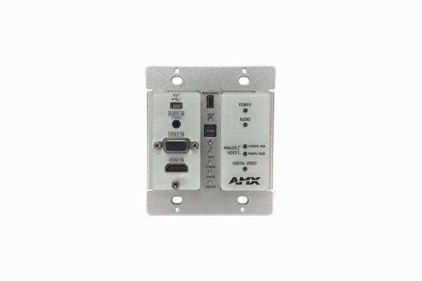 AMX NMX-ENC-N1115-WP-WH N1000 Series AV Over IP Decor Style Wallplate Encoder with KVM in White Video Transmitters AMX