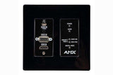 AMX NMX-ENC-N2315-WP-BL N2300 Series 4K UHD Video Over IP Decor Style Wallplate Encoder with KVM, PoE, Black Video Transmitters AMX