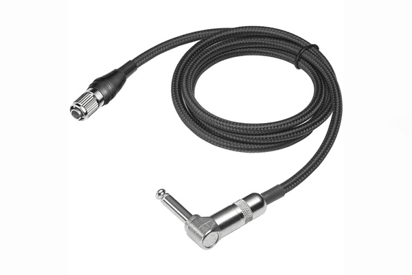 Audio-Technica AT-GRCH PRO Professional Hi-Z instrument/guitar cable with 90-degree 1/4" phone plug - Creation Networks