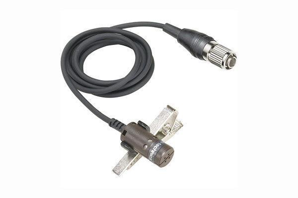 Audio-Technica AT829CH Miniature cardioid condenser lavalier microphone with 55" cable terminated with cH-style screw-down 4-pin connector for use with cH-style body-pack transmitter - Creation Networks