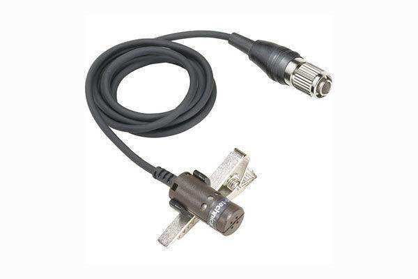 Audio-Technica AT829CH Miniature cardioid condenser lavalier microphone with 55" cable terminated with cH-style screw-down 4-pin connector for use with cH-style body-pack transmitter Microphones Audio-Technica