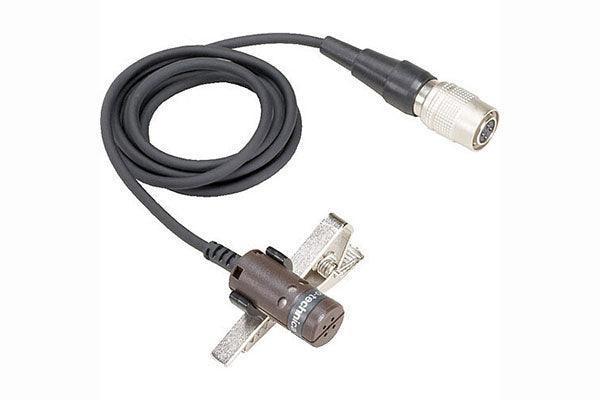 Audio-Technica AT829CW Cardioid condenser lavalier microphone with 55" cable terminated with locking 4-pin HRS-type connector for Audio-Technica wireless systems using UniPak transmitters - Creation Networks