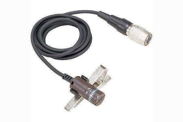 Audio-Technica AT829CW Cardioid condenser lavalier microphone with 55" cable terminated with locking 4-pin HRS-type connector for Audio-Technica wireless systems using UniPak transmitters Microphones Audio-Technica