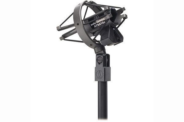 Audio-Technica AT8410A Microphone shock mount with spring clip fits most tapered and cylindrical microphones - Creation Networks