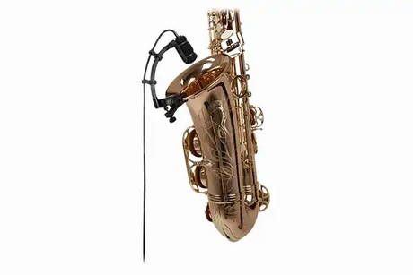Audio-Technica ATM350UL Cardioid condenser instrument microphone with universal clip-on mounting system, 9" gooseneck, AT8468 violin mount - Creation Networks