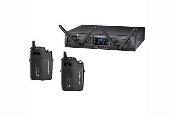 Audio-Technica ATW-1311 System 10 PRO Digital Wireless System includes: ATW-RC13 rack-mount receiver chassis, ATW-RU13x2 receiver unit and ATW-T1001 UniPak transmitter x2 - Creation Networks