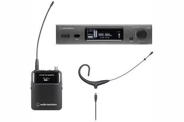 Audio-Technica ATW-3211/892XEE1 3000 Series Wireless System (4th gen) includes: ATW-R3210 receiver and ATW-T3201 body-pack transmitter with BP892xcH MicroSet omnidirectional condenser headworn microphone, 530-590 MHz - Creation Networks