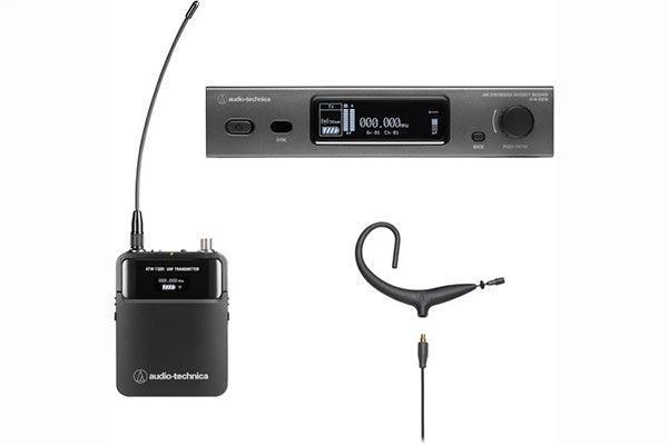 Audio-Technica ATW-3211/893XDE2 3000 Series Wireless System (4th gen) includes: ATW-R3210 receiver and ATW-T3201 body-pack transmitter with BP893xcH MicroEarset omnidirectional condenser headworn microphone, 470-530 MHz - Creation Networks