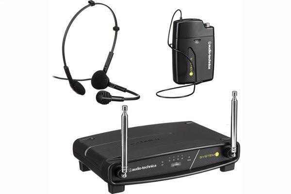 Audio-Technica ATW-901A/H System 9 Wireless system includes ATW-R900a receiver and ATW-901a body-pack transmitter with PRO 8HecW headworn microphone. - Creation Networks