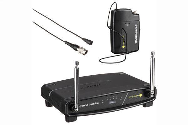 Audio-Technica ATW-901A/L System 9 wireless system includes ATW-R900 receiver and ATW-901a body-pack transmitter with omnidirectional lavalier microphone. - Creation Networks