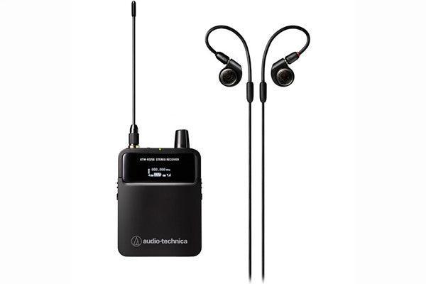 Audio-Technica ATW-R3250DF2 3000 Series Wireless In-Ear Monitor Receiver includes: ATH-E40 professional in-ear monitor headphones, 470-608 MHz - Creation Networks