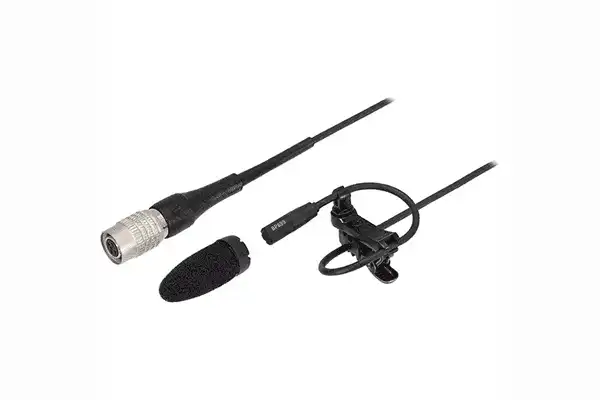 Audio-Technica BP899 Subminiature Omnidirectional Lavalier Microphone with Normal Sensitivity, Hirose cH-Style Connector & XLR/Power Module (Black) Microphones Audio-Technica