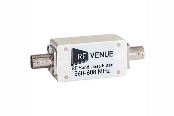 Audio-Technica BPF560T608 RF Venue band-pass filter (560-608 MHz) helps eliminate "out of band" signals that can saturate the front end of wireless microphone receivers and can greatly improve dynamic range by reducing noise and third party interference. - Creation Networks