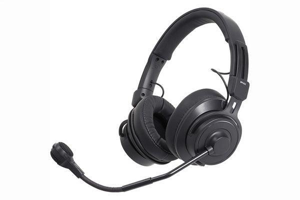 Audio-Technica BPHS2-UT Broadcast stereo headset with hypercardioid dynamic boom microphone, unterminated - Creation Networks