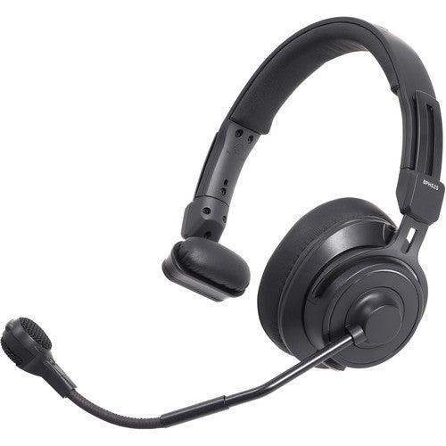 Audio-Technica BPHS2S-UT Single-ear broadcast headset with hypercardioid dynamic boom microphone, unterminated - Creation Networks