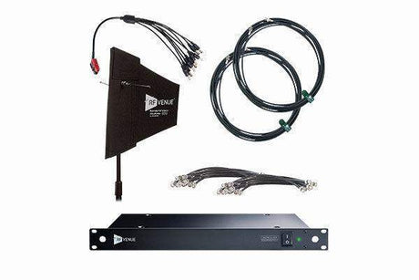 Audio-Technica DFIND9 RF Venue DISTRO9 HDR 9-Channel Antenna Distributor Bundle (Black Stand-Mount Diversity Fin) - Creation Networks