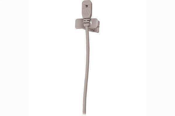 Audio-Technica MT830CH-TH MT830c miniature omnidirectional condenser lavalier microphone terminated with cH-style screw-down 4-pin connector for use with cH-style body-pack transmitter, beige - Creation Networks