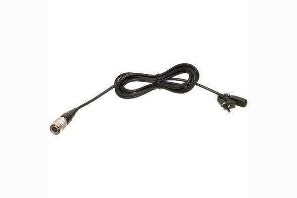 Audio-Technica MT830CW Omnidirectional condenser lavalier microphone with 55" cable terminated with locking 4-pin HRS-type connector for Audio-Technica wireless systems using UniPak transmitters Microphones Audio-Technica