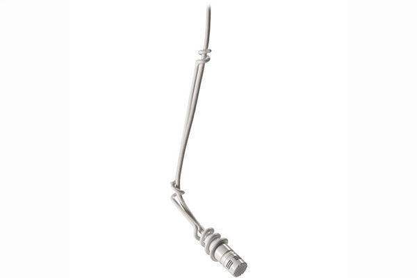 Audio-Technica U853RW Miniature cardioid condenser hanging microphone, phantom power only, includes in-line power module, white - Creation Networks