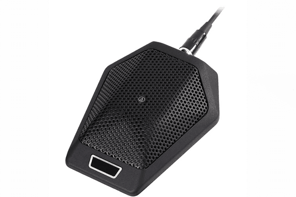 Audio-Technica U891RBO Omnidirectional condenser boundary microphone with switch, RGB LED and integral power module, phantom power only - Creation Networks