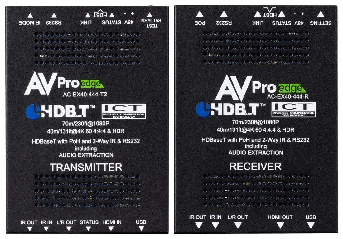 AV Pro Edge AC-EX40-444-KIT Ultra Slim 40m (70m HD) 4K60 4:4:4, HDR HDBaseT Extender - Creation Networks