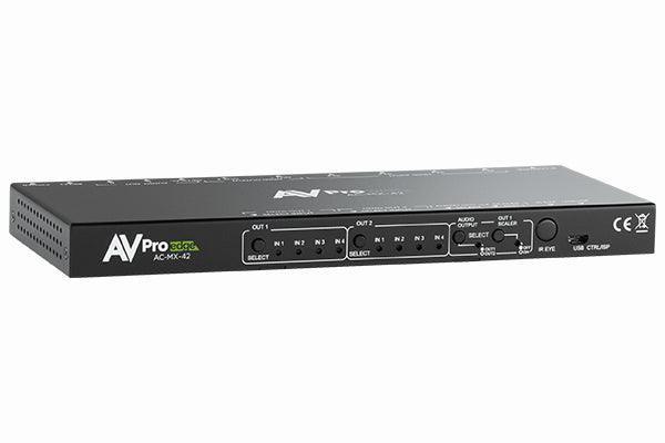 AV Pro Edge AC-MX-42 18Gbps 4K60 4:4:4, 4x2 Matrix & Auto Switch/AVR Bypass - Creation Networks