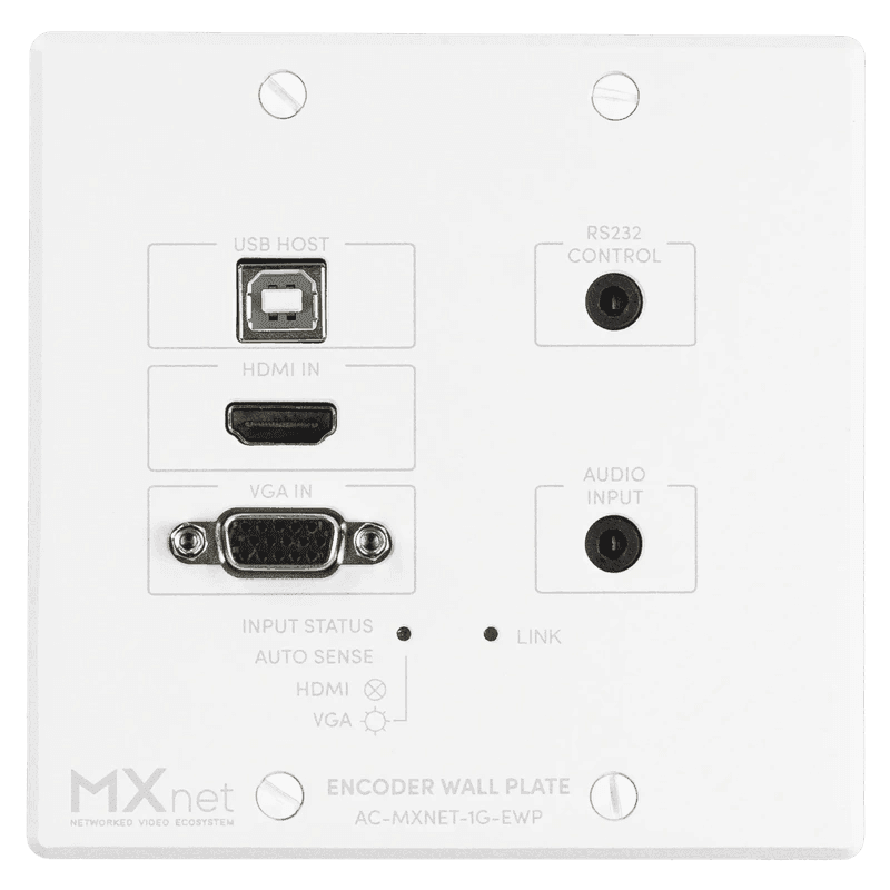 AV Pro Edge AC-MXNET-1G-EWP MXNet 1G Wall Plate Encoder Device - Creation Networks