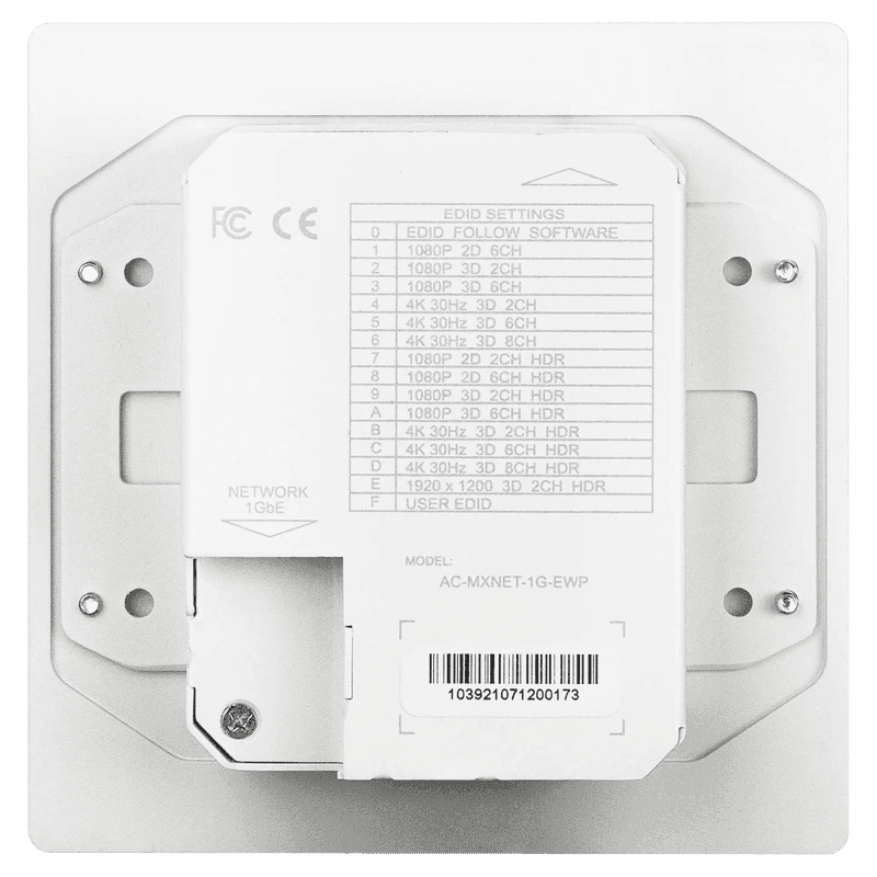 AV Pro Edge AC-MXNET-1G-EWP MXNet 1G Wall Plate Encoder Device - Creation Networks