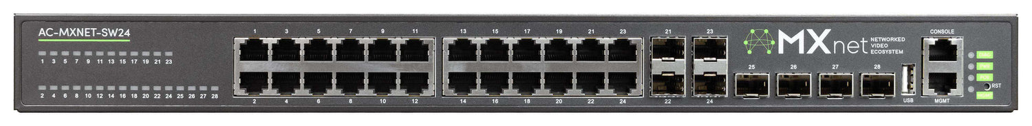 AVPro Edge AC-MXNET-SW24 MXNet 24 Port Network Switch Networking AVPro Edge