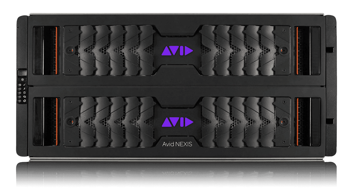 Avid NEXIS | F5 240TB, Half populated 4x 60TB Media Packs, includes; two SSDs, two 6TB spare drives, two 220V PSU, 5 cooling modules, rack mount kit. Elite Support - Creation Networks