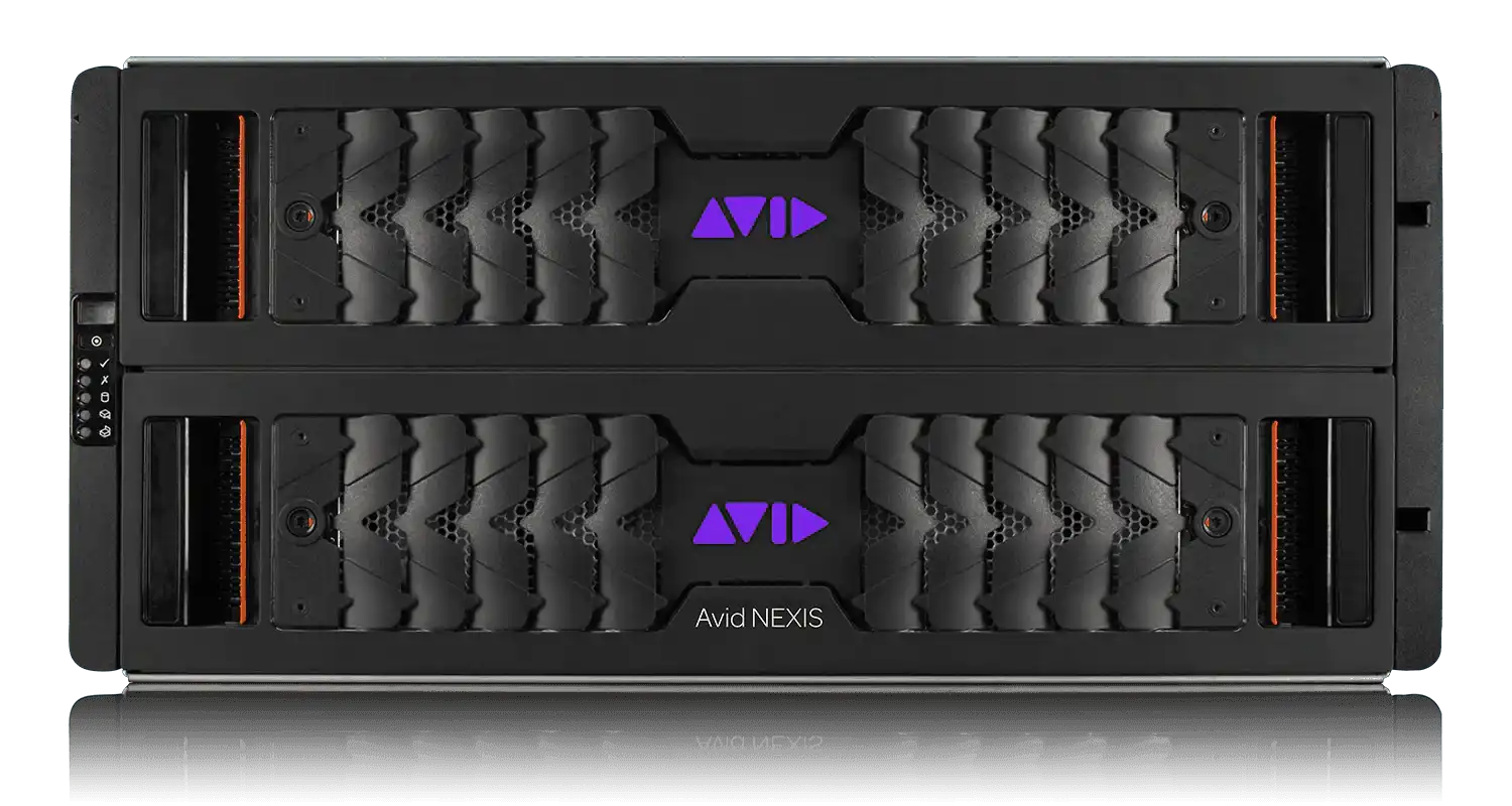 Avid NEXIS | F5 240TB, Half populated 4x 60TB Media Packs, includes; two SSDs, two 6TB spare drives, two 220V PSU, 5 cooling modules, rack mount kit. Elite Support Video AVID