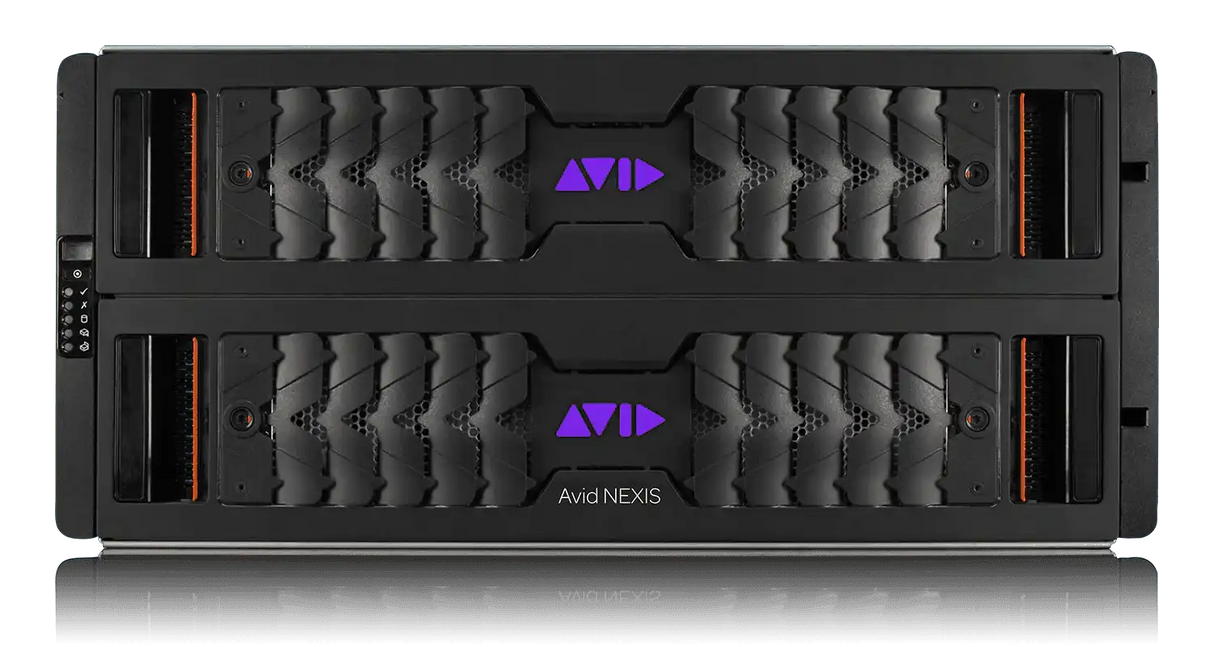 Avid NEXIS | F5 240TB, Half populated 4x 60TB Media Packs, includes; two SSDs, two 6TB spare drives, two 220V PSU, 5 cooling modules, rack mount kit. ExpertPlus with Hardware Support - Creation Networks