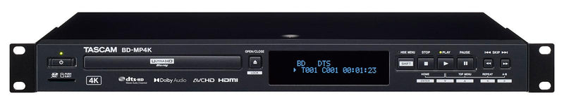 Tascam BD-MP4K Professional-Grade 4K UHD Blu-ray Player - Creation Networks