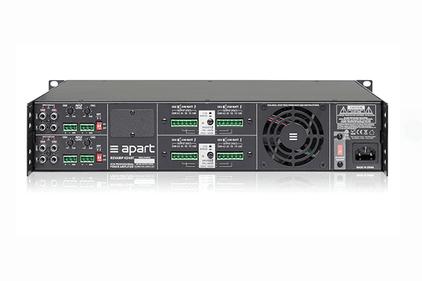 Biamp Commercial REVAMP4120T 4-channel 100V bridgeable digital power amplifier, 4 x 120W - 911.0656.900 - Creation Networks