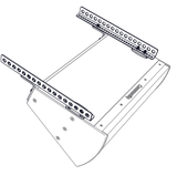 Biamp Community BFR22HW 22-inch BalancePoint Horizontal Fly Rails (White) - 911.1356.900 - Creation Networks