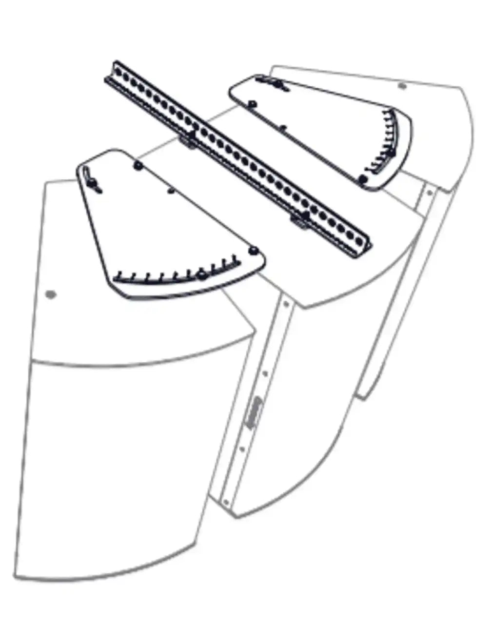 Biamp Community HAB3-BFR38W I SERIES Dual Horizontal Array Kit For 3-Way Models (White) - 911.0984.900 Speakers Biamp