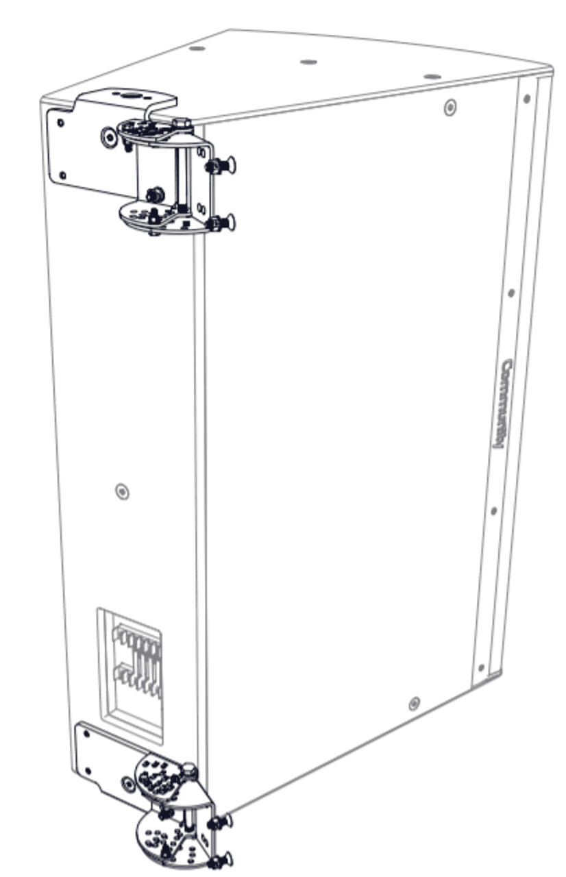 Biamp Community HVS I SERIES H/V Splay Bracket Extension Kit for 2-Way Models (Black) - 911.0997.900 - Creation Networks
