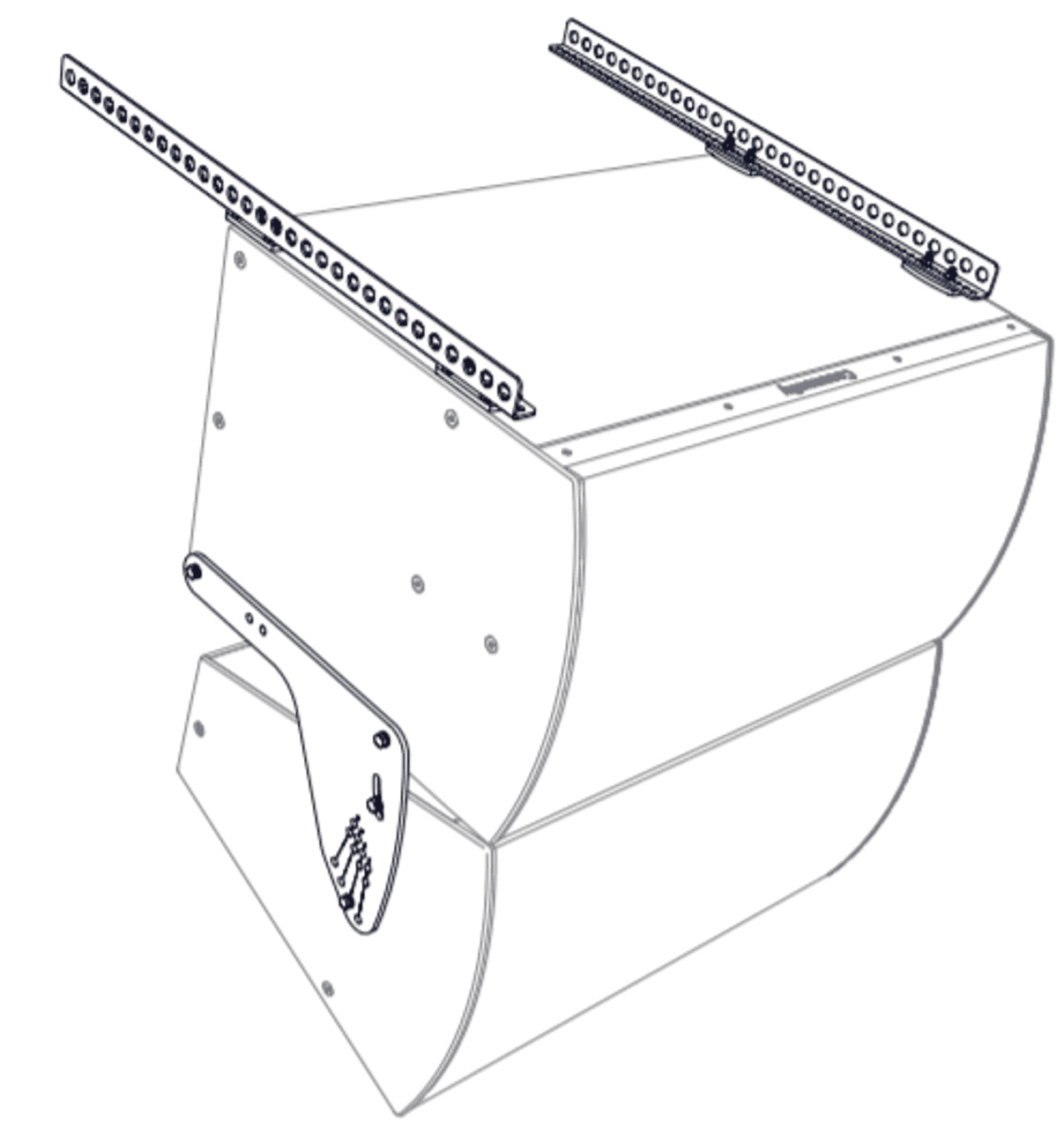 Biamp Community VAB-BFR38 I SERIES Subwoofer Above Full-Range Vertical Array (Black) - 911.1316.900 - Creation Networks
