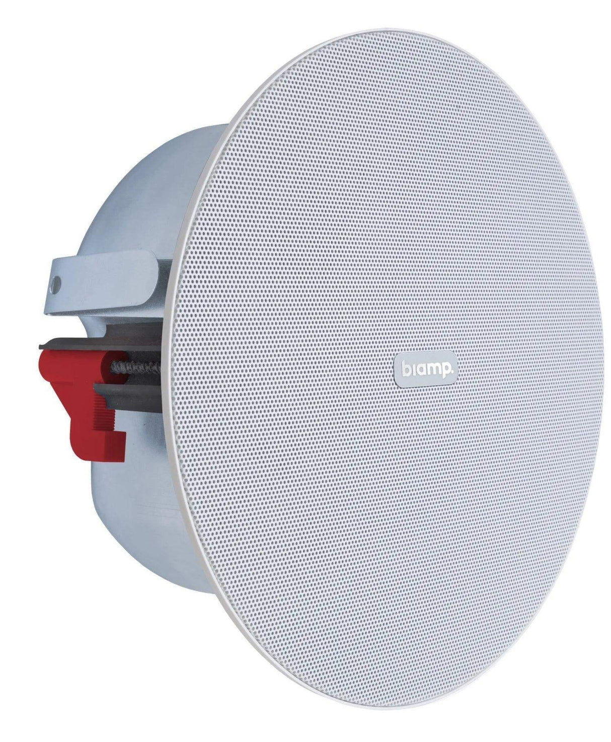 Biamp Desono CM20DTS 4.25” two-way thin edge design ceiling loudspeaker 100-70 volt / 20 watts, 16 ohms / 60 watts, white, front frame integrated neodymium magnets and shallow back can (Pair) - Creation Networks