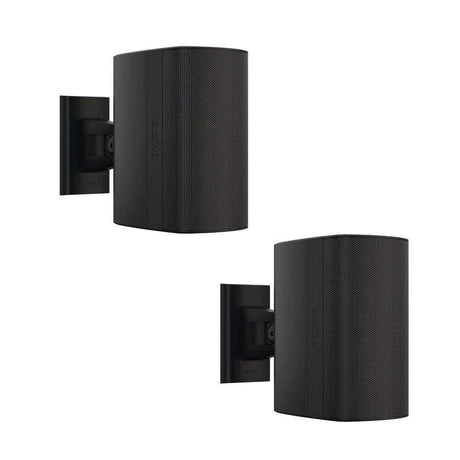 Biamp Desono DX-S5 5” High Output Coaxial Surface Mount Indoor/Outdoor Loudspeaker w/ HF compression driver. 8 Ohm or 70V/100V operation, included ClickMount pan-tilt mounting bracket (Pair, Black) - 910.0107.900 - Creation Networks
