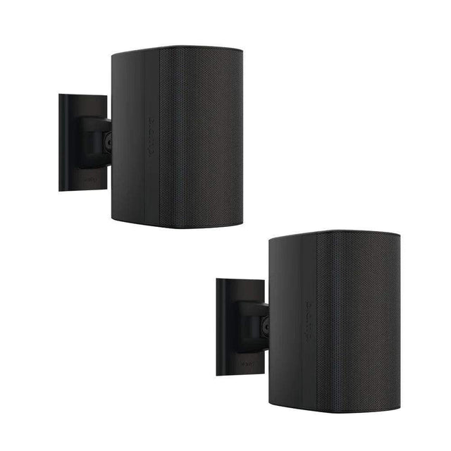 Biamp Desono DX-S5 5” High Output Coaxial Surface Mount Indoor/Outdoor Loudspeaker w/ HF compression driver. 8 Ohm or 70V/100V operation, included ClickMount pan-tilt mounting bracket (Pair, Black) - 910.0107.900 - Creation Networks
