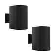 Biamp Desono DX-S8 8” High Output Coaxial Surface Mount Indoor/Outdoor Loudspeaker w/ HF compression driver. 8 Ohm or 70V/100V operation, included ClickMount pan-tilt mounting bracket (Pair, Black) - 910.0109.900 - Creation Networks