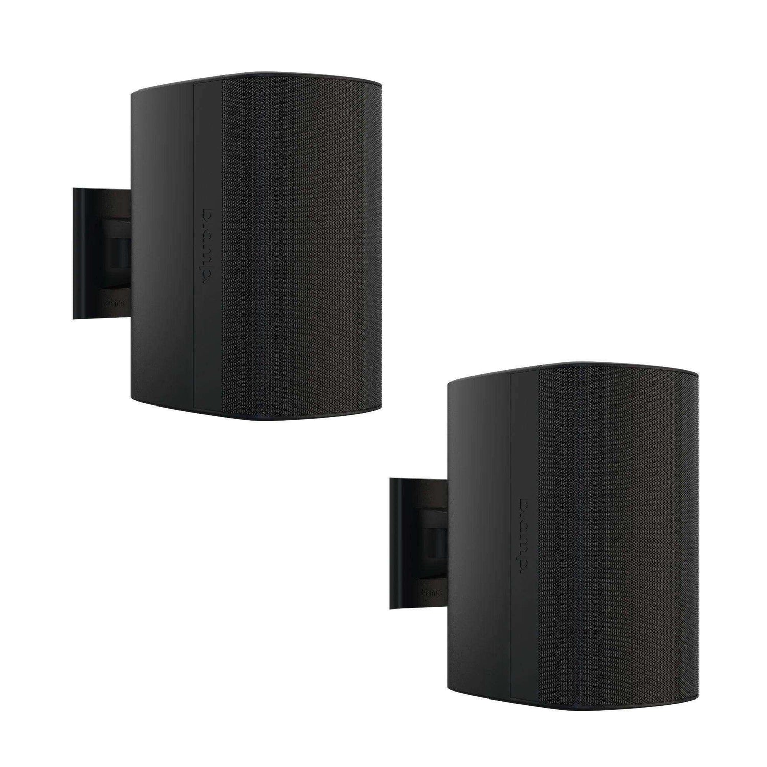 Biamp Desono DX-S8 8” High Output Coaxial Surface Mount Indoor/Outdoor Loudspeaker w/ HF compression driver. 8 Ohm or 70V/100V operation, included ClickMount pan-tilt mounting bracket (Pair, Black) - 910.0109.900 Speakers Biamp