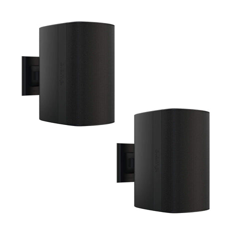 Biamp Desono DX-S8 8” High Output Coaxial Surface Mount Indoor/Outdoor Loudspeaker w/ HF compression driver. 8 Ohm or 70V/100V operation, included ClickMount pan-tilt mounting bracket (Pair, Black) - 910.0109.900 - Creation Networks